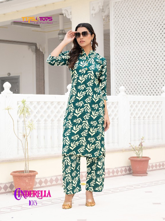 Tips And Tops Cinderella Vol-2 Wholesale Heavy Reyon Print Co-Ord Set