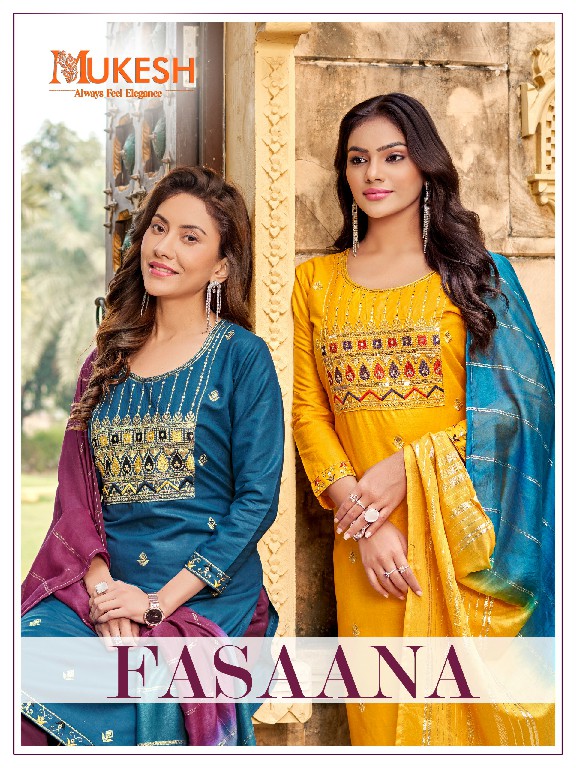 Banwery Fasaana Wholesale 14 Kg Reyon Embroidery Kurti With Pant And Dupatta