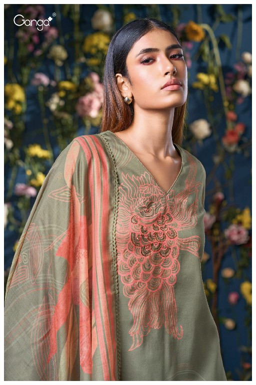 Ganga Lina S3051 Wholesale Premium Cotton With Work Salwar Suits