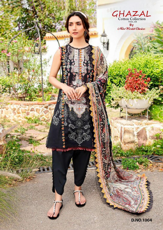 Miss World Ghazal Vol-1 Wholesale Exclusive Karachi Print Dress Material