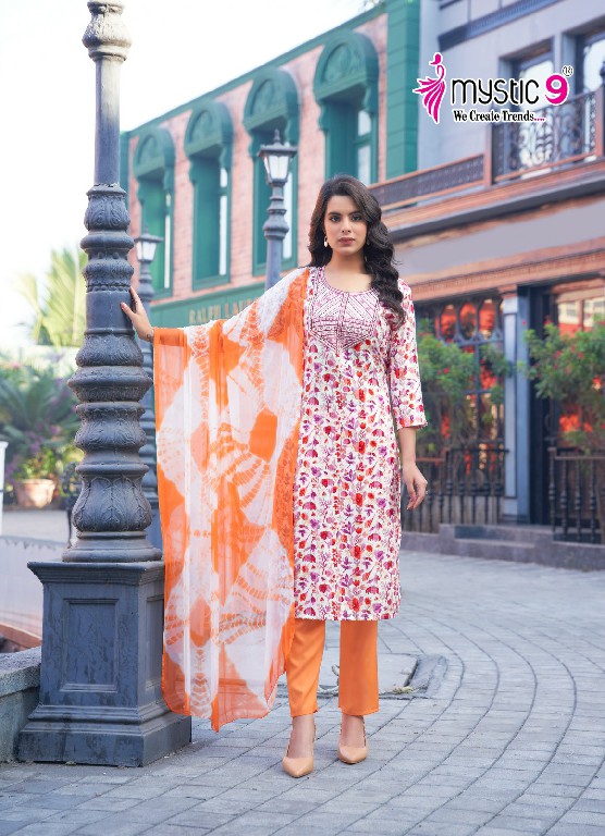 Mystic 9 Rubina Vol-6 Wholesale Straight Cut Kurti With Pant And Dupatta