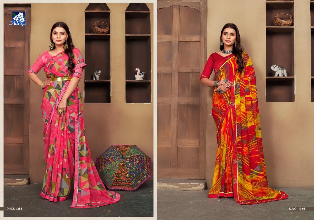 VIshal Sujal Wholesale Georgette With Digital Print Ethnic Sarees