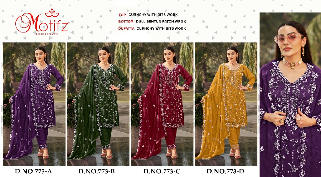 Motifz D.no 773 Wholesale Indian Pakistani Concept Salwar Suits