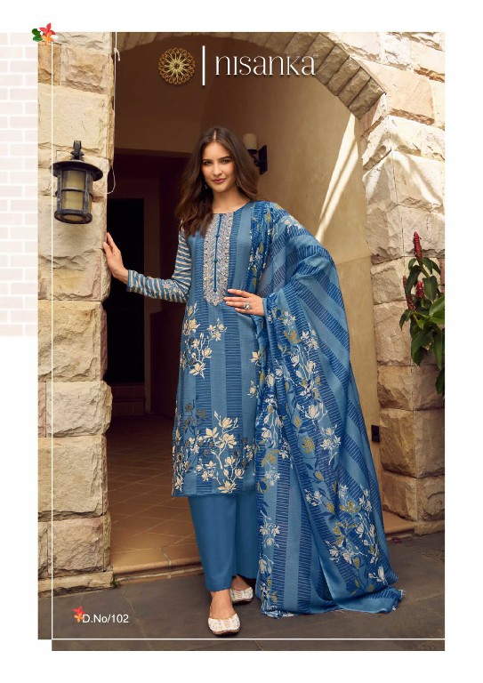 Nisanka Avatara Wholesale Viscose Lawn With Work Dress Material