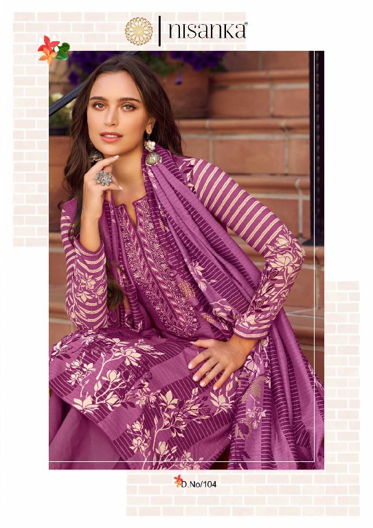 Nisanka Avatara Wholesale Viscose Lawn With Work Dress Material