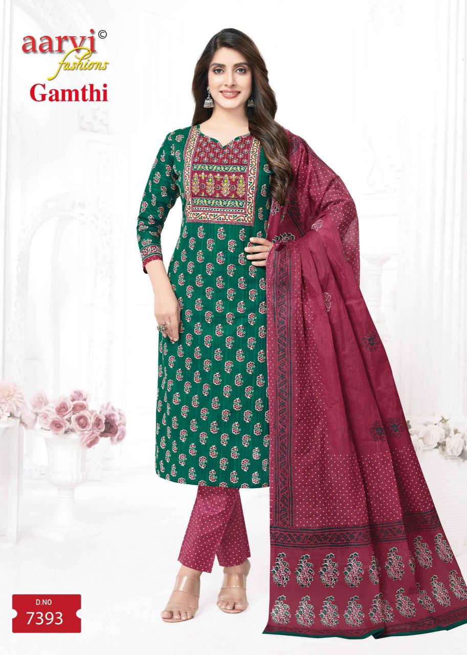 Aarvi Gamthi Vol-7 Wholesale ReadyMade Tops With Pant And Dupatta