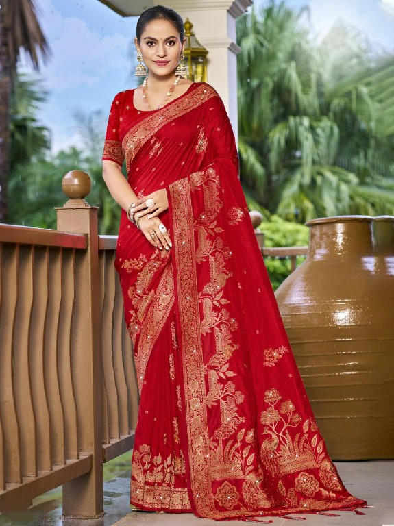 bunawat radhika pyari vol - 01 festival wear wedding wear silk fabric saree