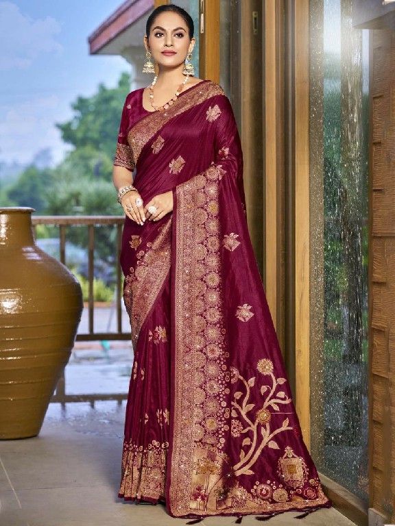 bunawat radhika pyari vol - 01 festival wear wedding wear silk fabric saree