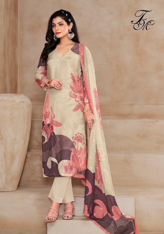 t And m launch sagarika gorgeous look muslin silk unstitch dress for women