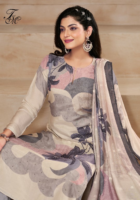 t And m launch sagarika gorgeous look muslin silk unstitch dress for women