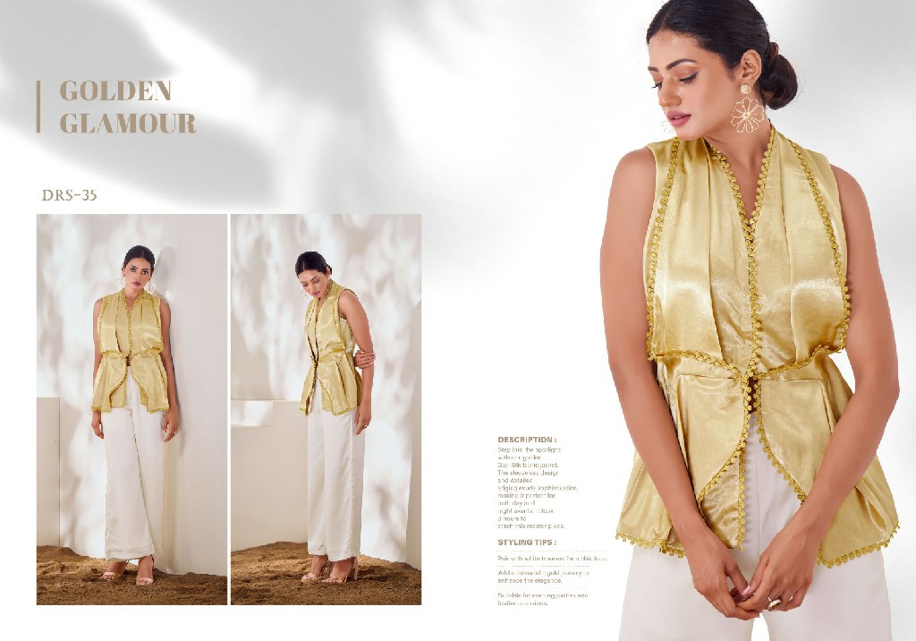 Arya Urban Ensemble Wholesale Pure Gaji Silk Western Tops