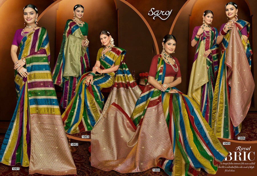 Saroj Shivika Organza Saroski Wholesale Soft Organza Rich Pallu Sarees