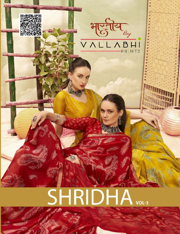 Vallabhi Shridha Vol-3 Wholesale Georgette Fabrics Ethnic Sarees