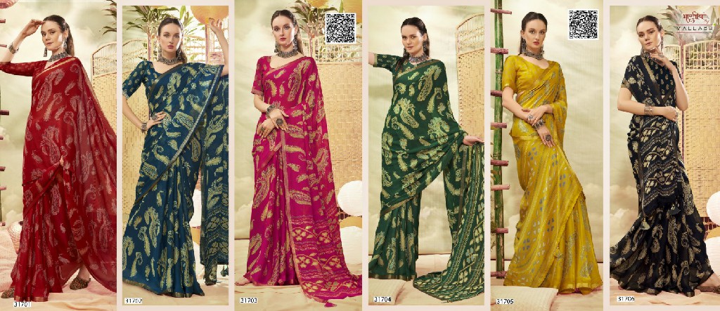 Vallabhi Shridha Vol-3 Wholesale Georgette Fabrics Ethnic Sarees