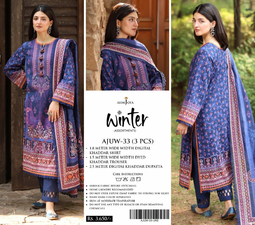 Asim Jofa Winter Assortments Wholesale Original Pakistani Suits