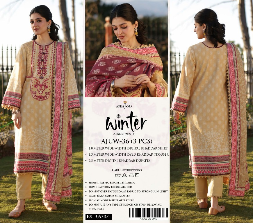 Asim Jofa Winter Assortments Wholesale Original Pakistani Suits