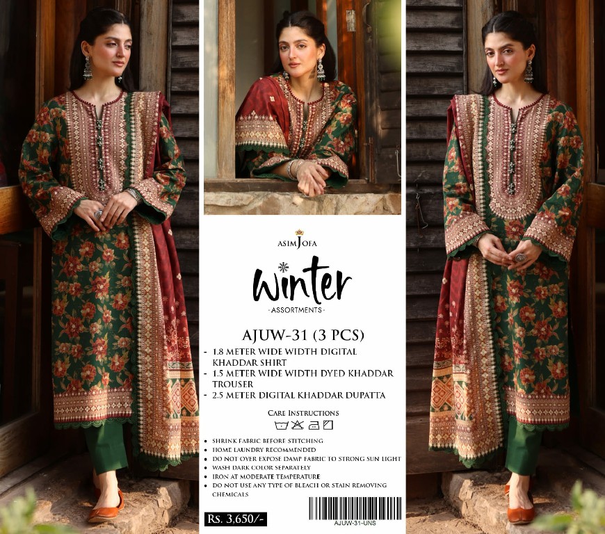 Asim Jofa Winter Assortments Wholesale Original Pakistani Suits