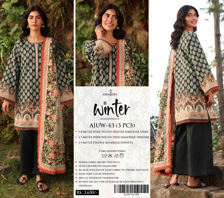 Asim Jofa Winter Assortments Wholesale Original Pakistani Suits