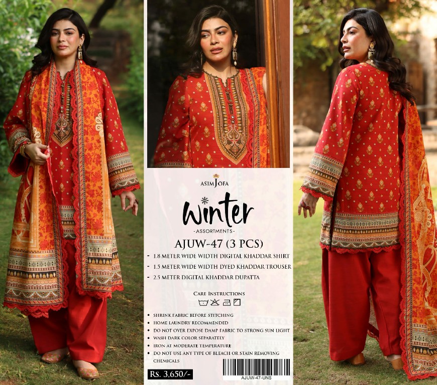 Asim Jofa Winter Assortments Wholesale Original Pakistani Suits