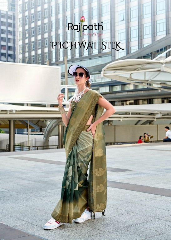 Rajpath Pichwai Silk Wholesale Pure Handloom Mashroom Silk Sarees