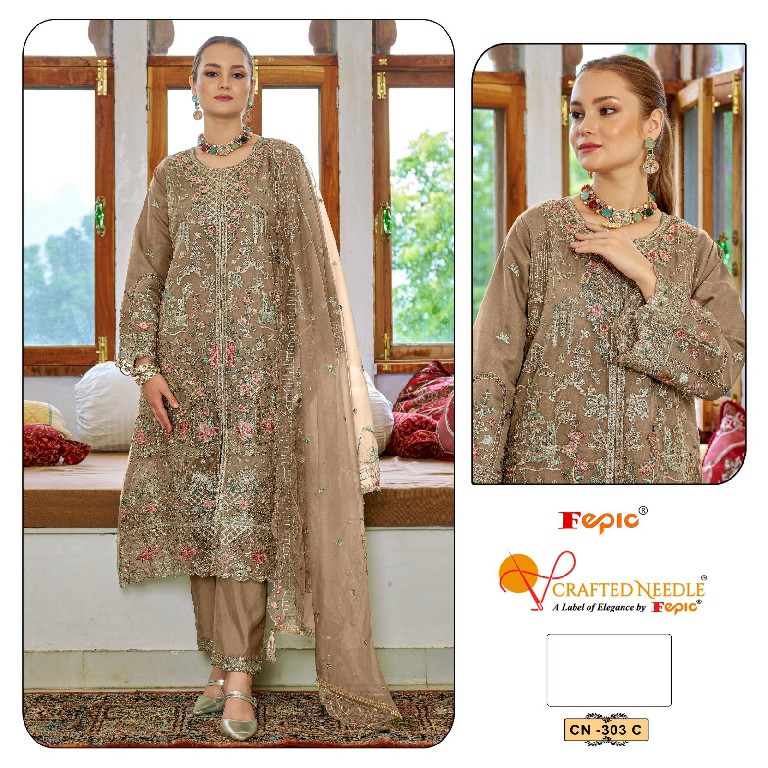 Fepic Crafted Needle CN-303 Wholesale Readymade Indian Pakistani Suits