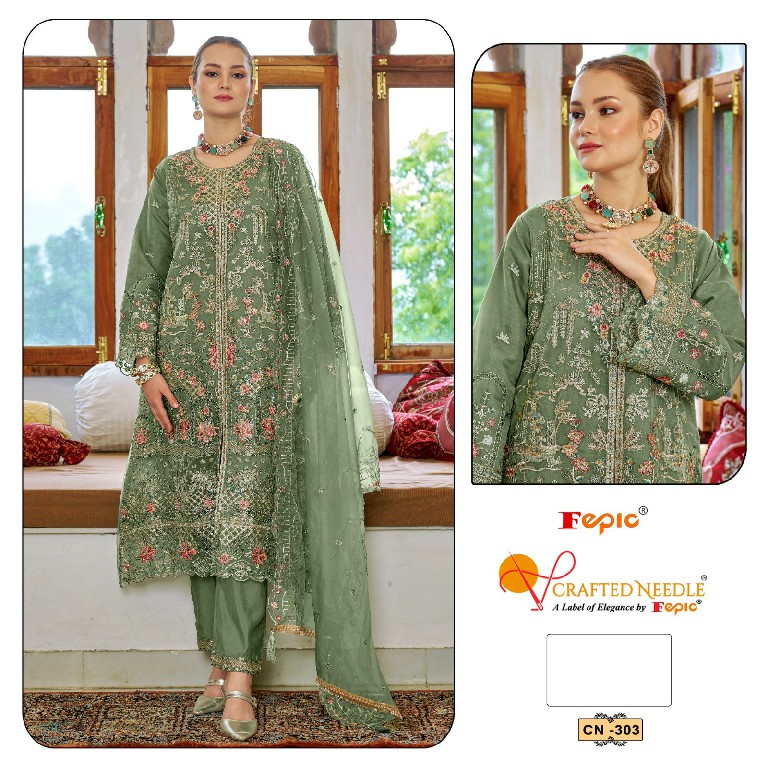 Fepic Crafted Needle CN-303 Wholesale Readymade Indian Pakistani Suits