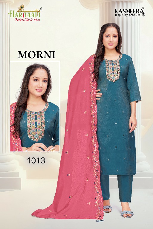 Hariyaali Morni Wholesale Embroidery Work 3 Piece Salwar Suits Combo