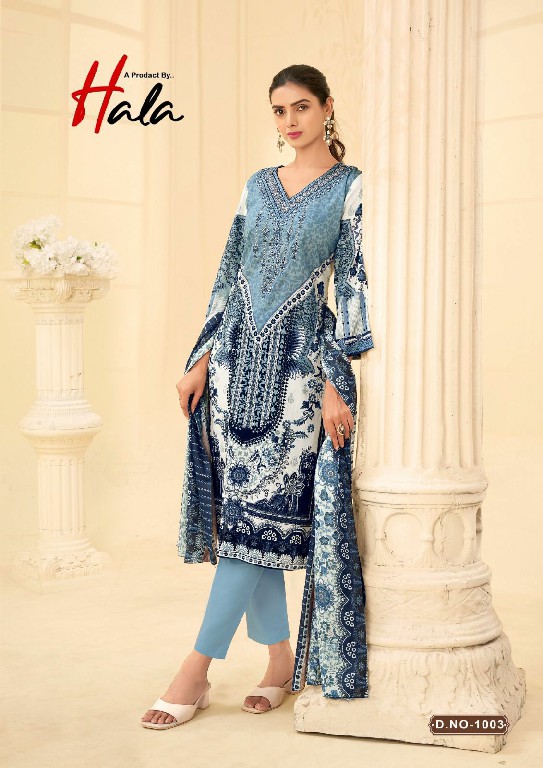 Hala Naira Vol-1 Wholesale Pure Cotton With Heavy Self Embroidery Dress Material