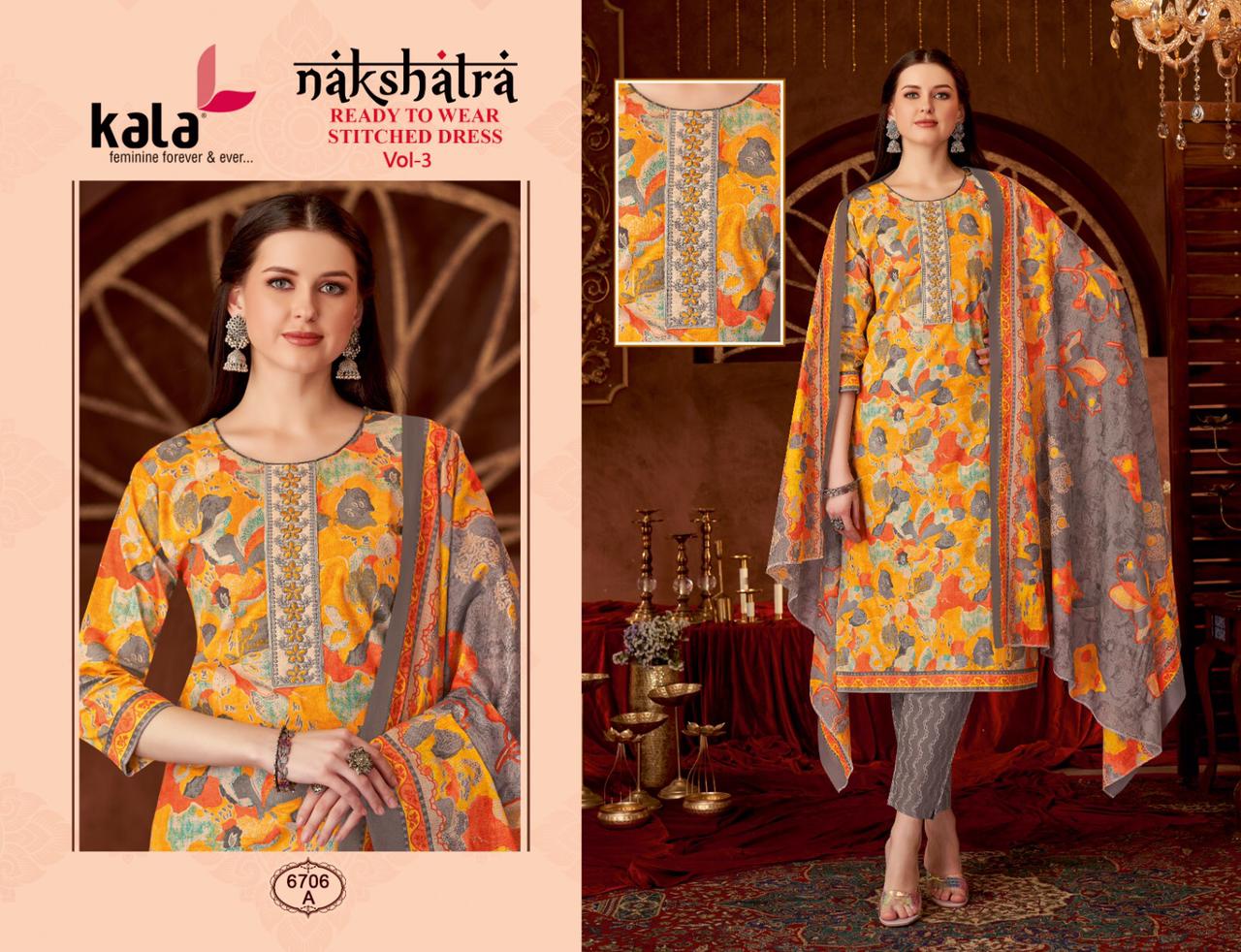 Kala By Tarika Nakshatra Vol-3 Wholesale Readymade Regular Wear Suits