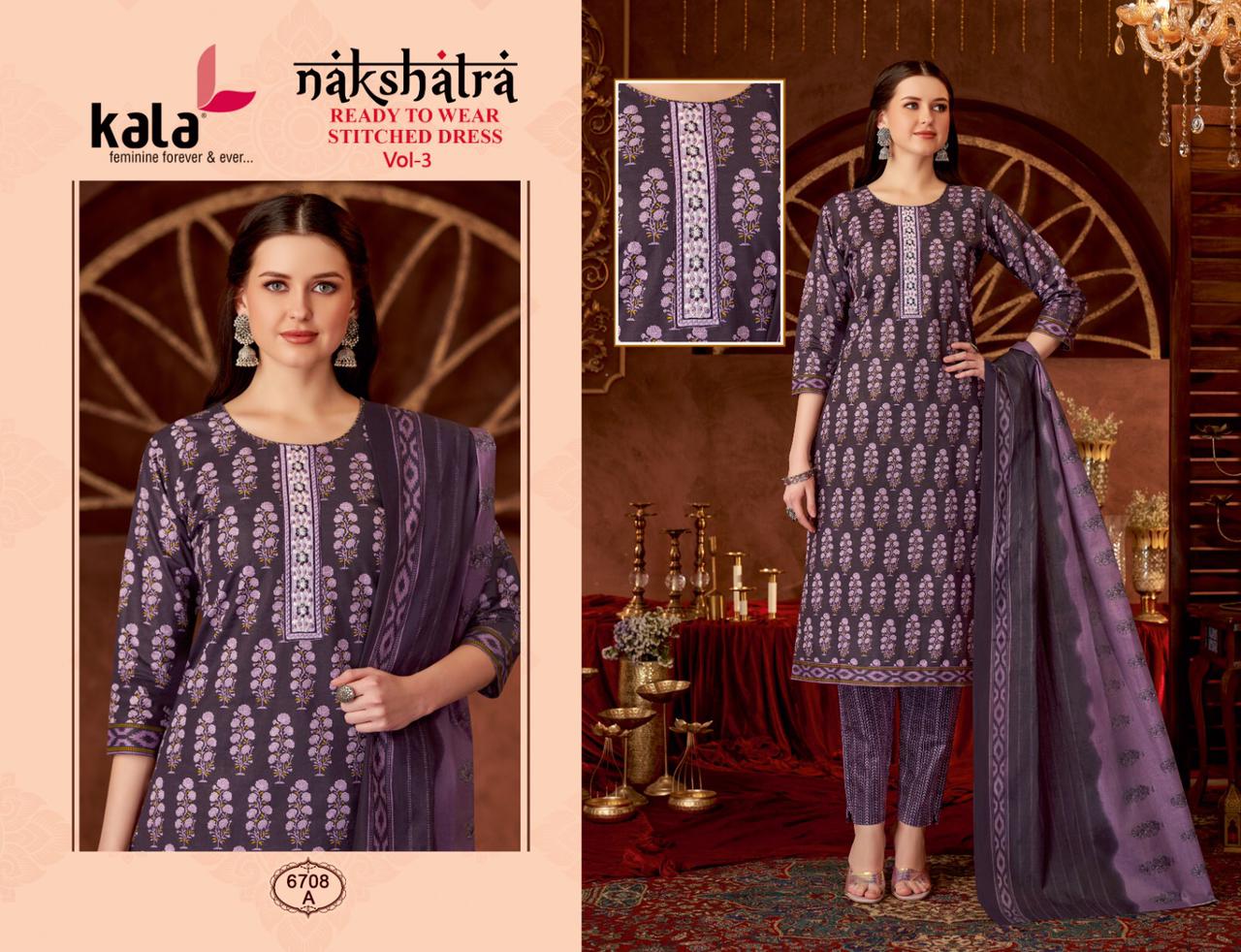 Kala By Tarika Nakshatra Vol-3 Wholesale Readymade Regular Wear Suits