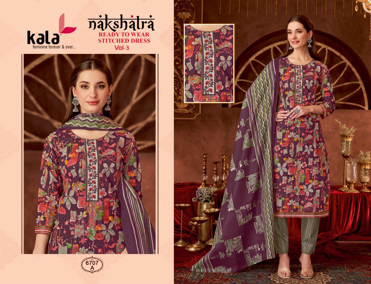 Kala By Tarika Nakshatra Vol-3 Wholesale Readymade Regular Wear Suits