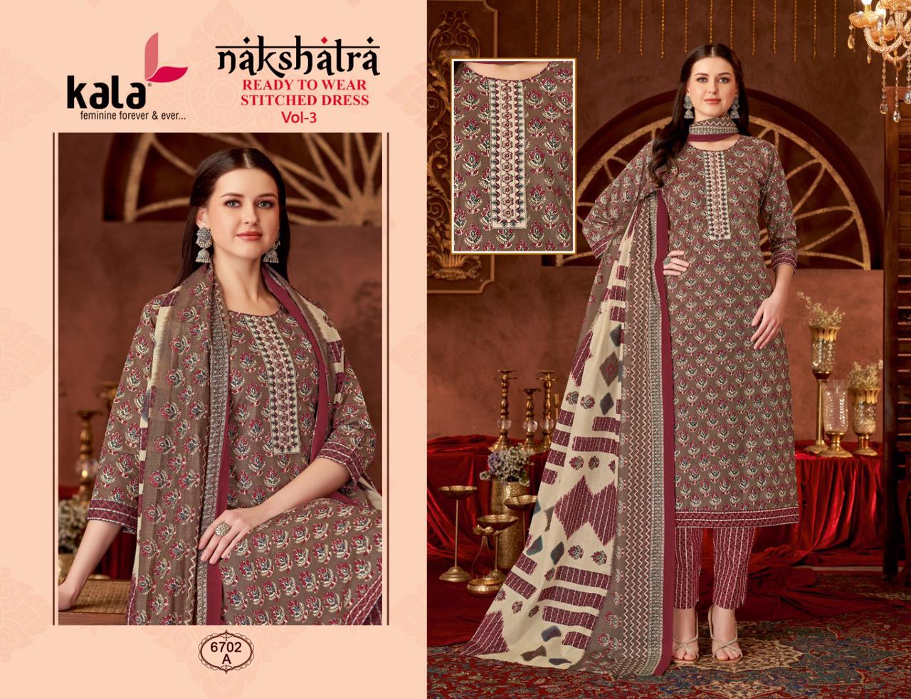 Kala By Tarika Nakshatra Vol-3 Wholesale Readymade Regular Wear Suits