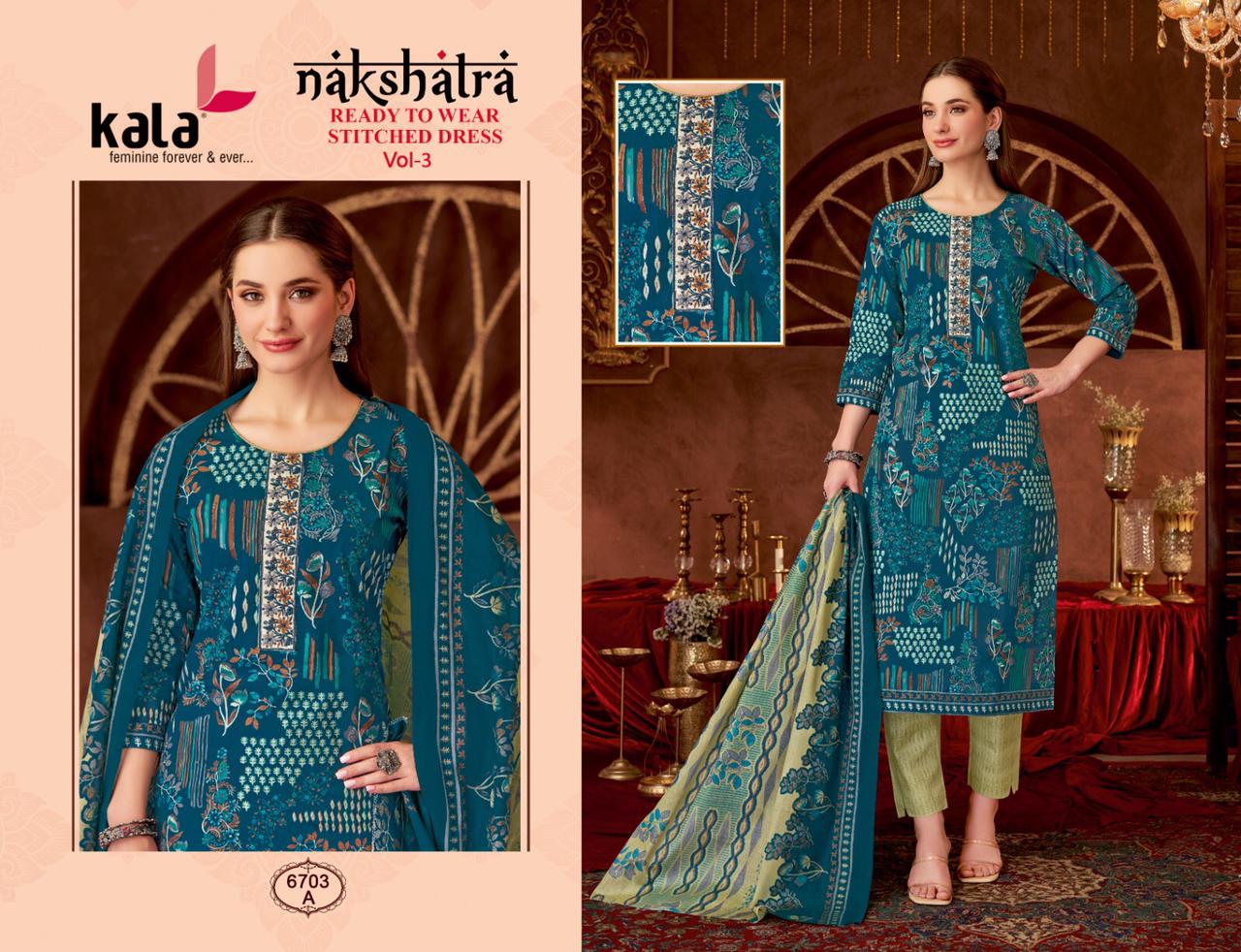 Kala By Tarika Nakshatra Vol-3 Wholesale Readymade Regular Wear Suits