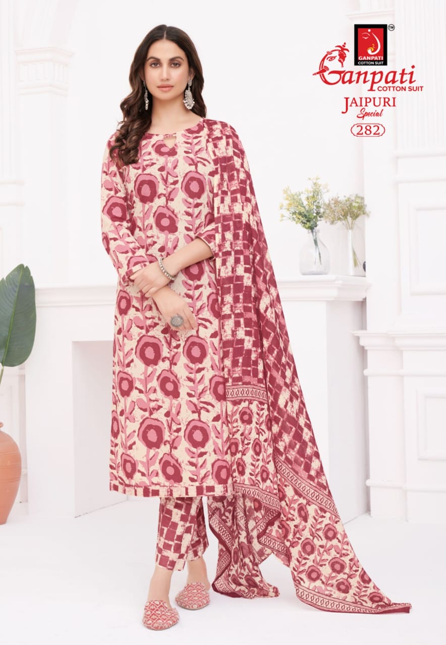 Ganpati Jaipuri Special Vol-13 Wholesale Pure Cotton Printed Dress Material