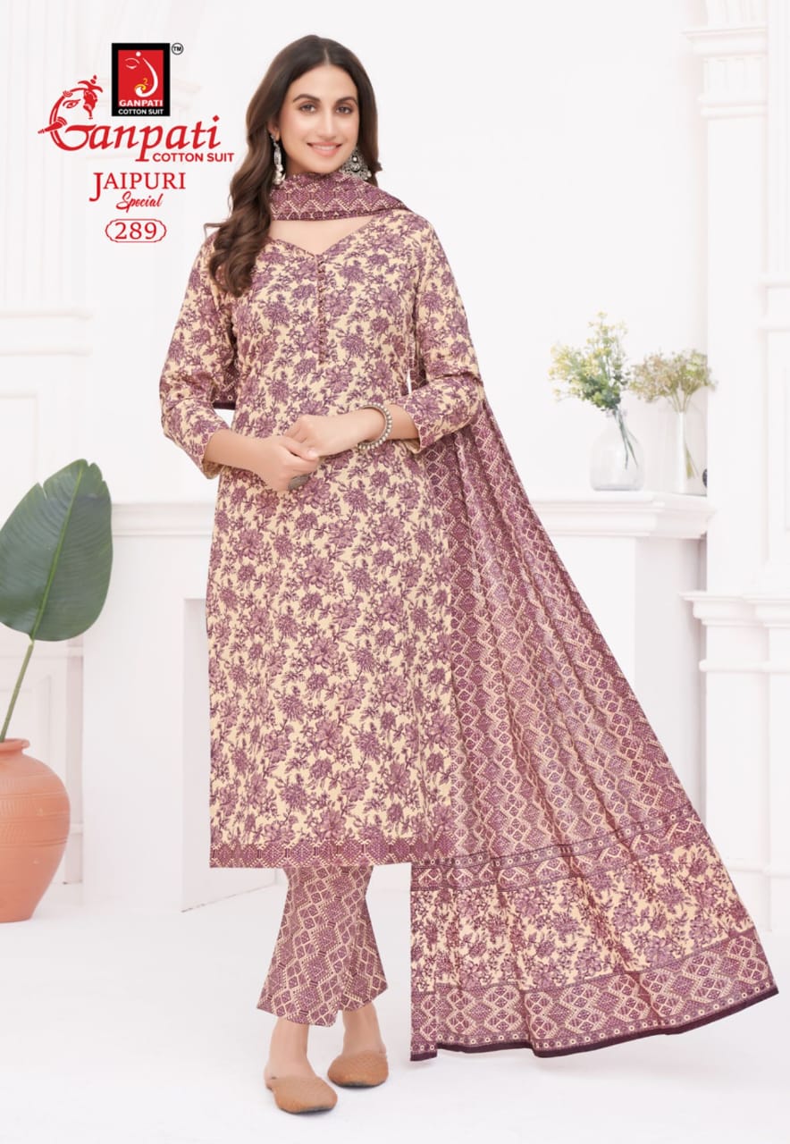 Ganpati Jaipuri Special Vol-13 Wholesale Pure Cotton Printed Dress Material