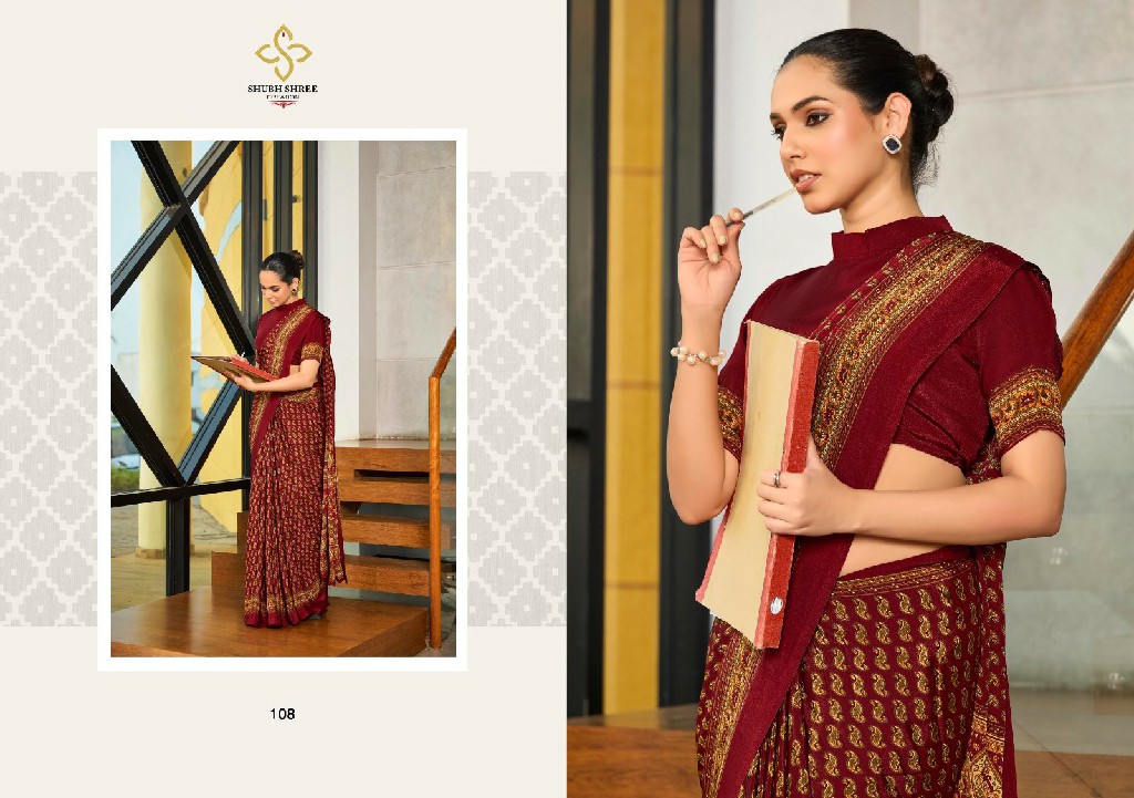 shubh shree creation launch florence 101-109 elegant style crape silk best sarees online