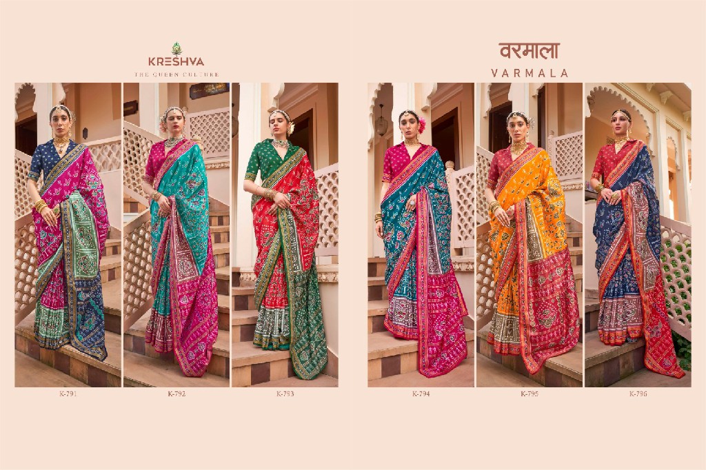 varmala by kreshva mercerized sigma silk exclusive sarees for every occasion