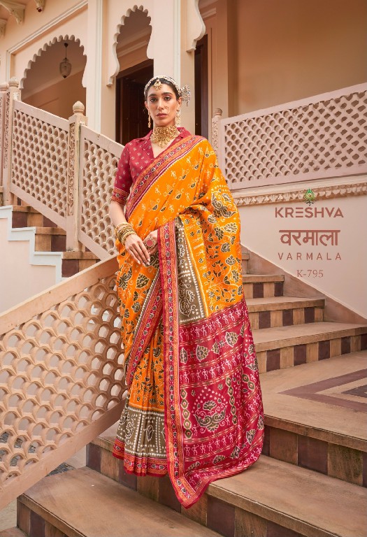 varmala by kreshva mercerized sigma silk exclusive sarees for every occasion