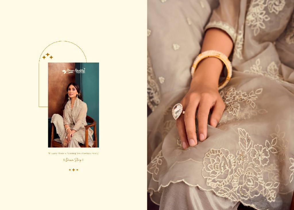 rangat by shree shalika 1001-1006 organza fashionable design unstitch suit