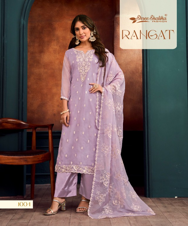 rangat by shree shalika 1001-1006 organza fashionable design unstitch suit