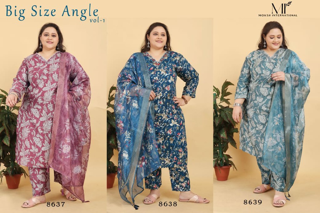 Moksh Big Size Angle Vol-1  Wholesale Big Size Salwar Suits