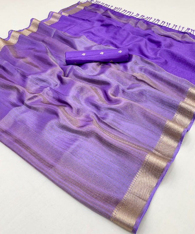 Rajtex Kontigo Wholesale Pure Viscose Zari Tissue Ethnic Sarees