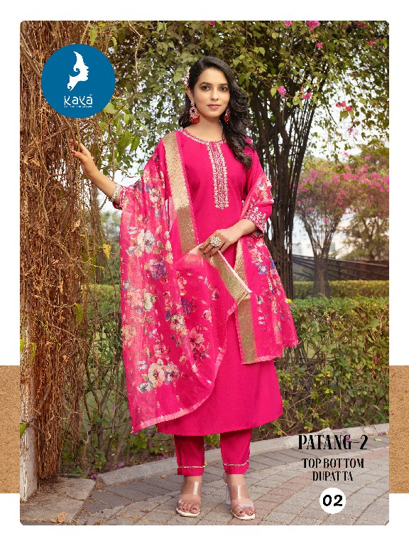 Kaya Patang Vol-2 Wholesale 3 Piece Concept With Straight Cut Salwar Suits