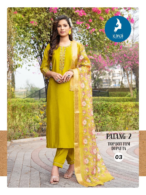 Kaya Patang Vol-2 Wholesale 3 Piece Concept With Straight Cut Salwar Suits