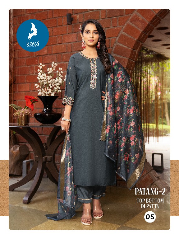 Kaya Patang Vol-2 Wholesale 3 Piece Concept With Straight Cut Salwar Suits