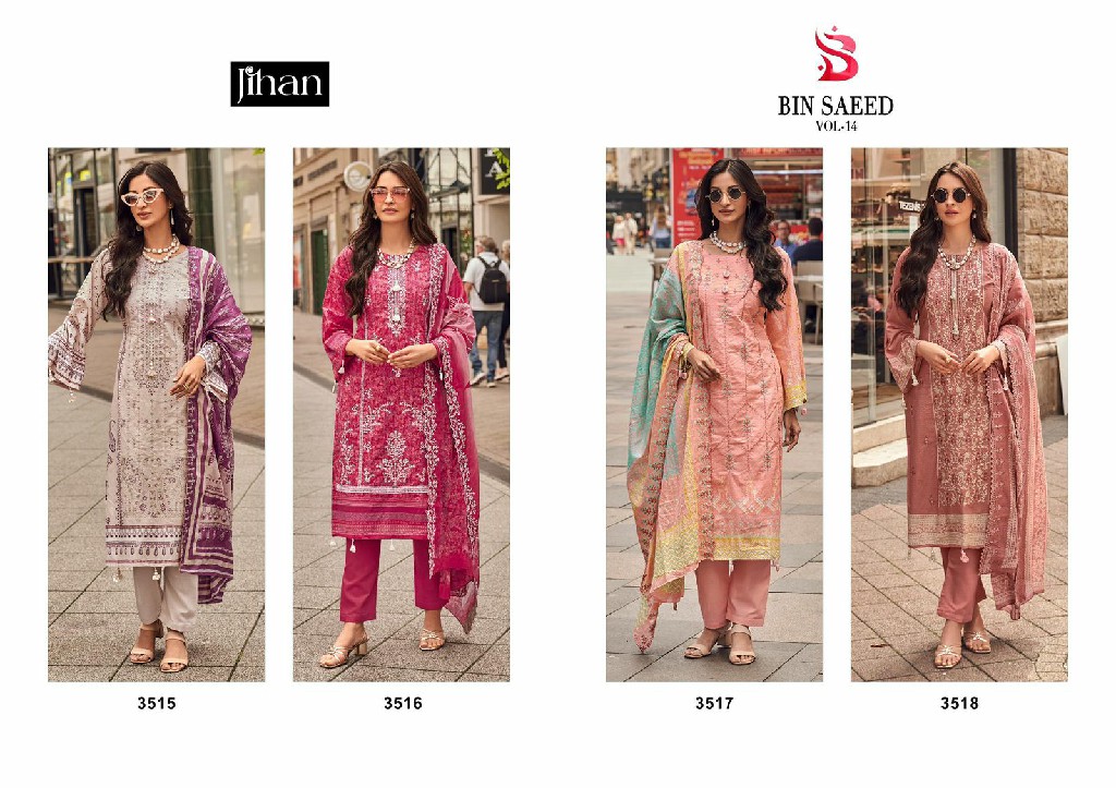 Jihan Bin Saeed Vol-14 Wholesale Indian Pakistani Salwar Suits