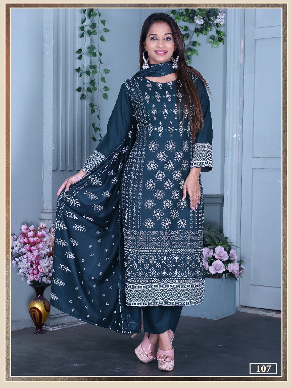 Krishna Ankita Vol-4 Wholesale 14 Kg Reyon Foil Print Kurti With Pant And Dupatta