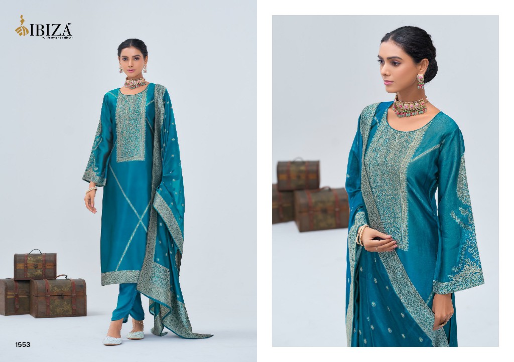 Ibiza Antra Wholesale Pure Banglory Silk Jacquard With Handwork Salwar Suits