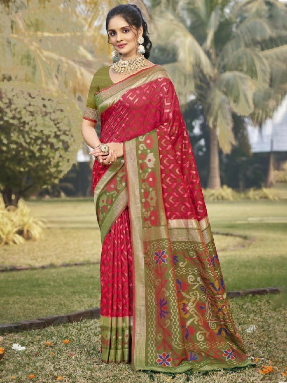 bunawat POCHAMPALLI SILK VOL-01 wedding festival wear silk fabric saree collection