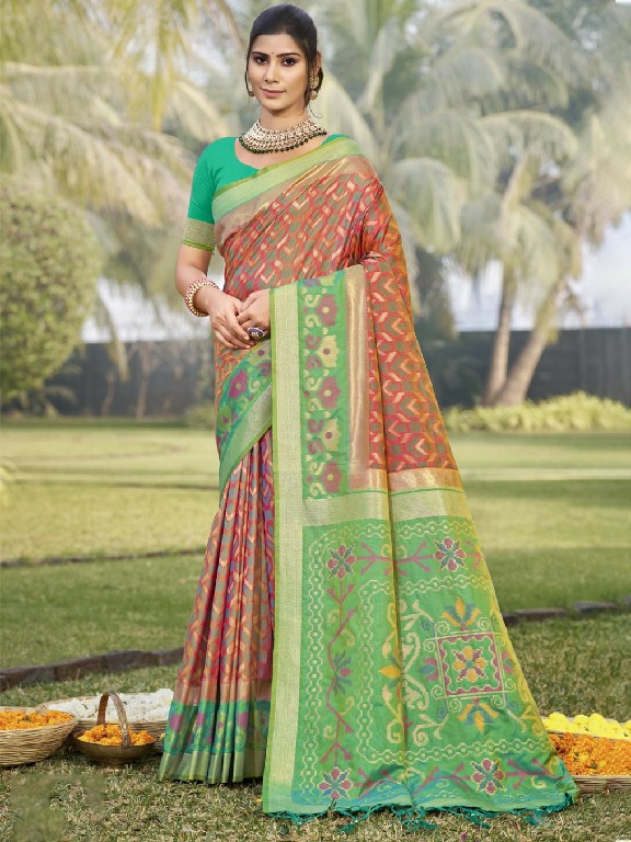 bunawat POCHAMPALLI SILK VOL-01 wedding festival wear silk fabric saree collection